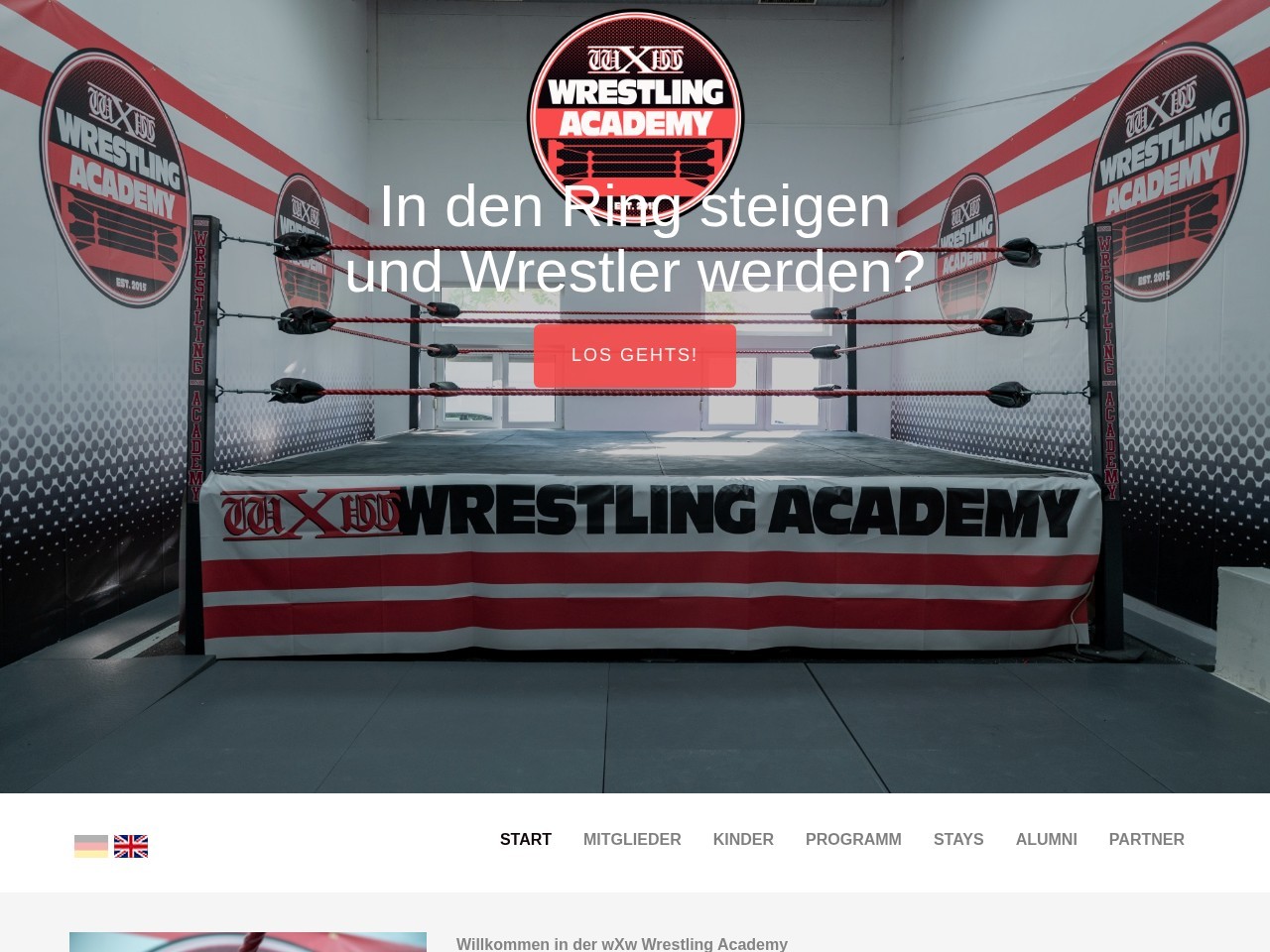 Pro Wrestling school Vienna Powerplexx — Website Preview
