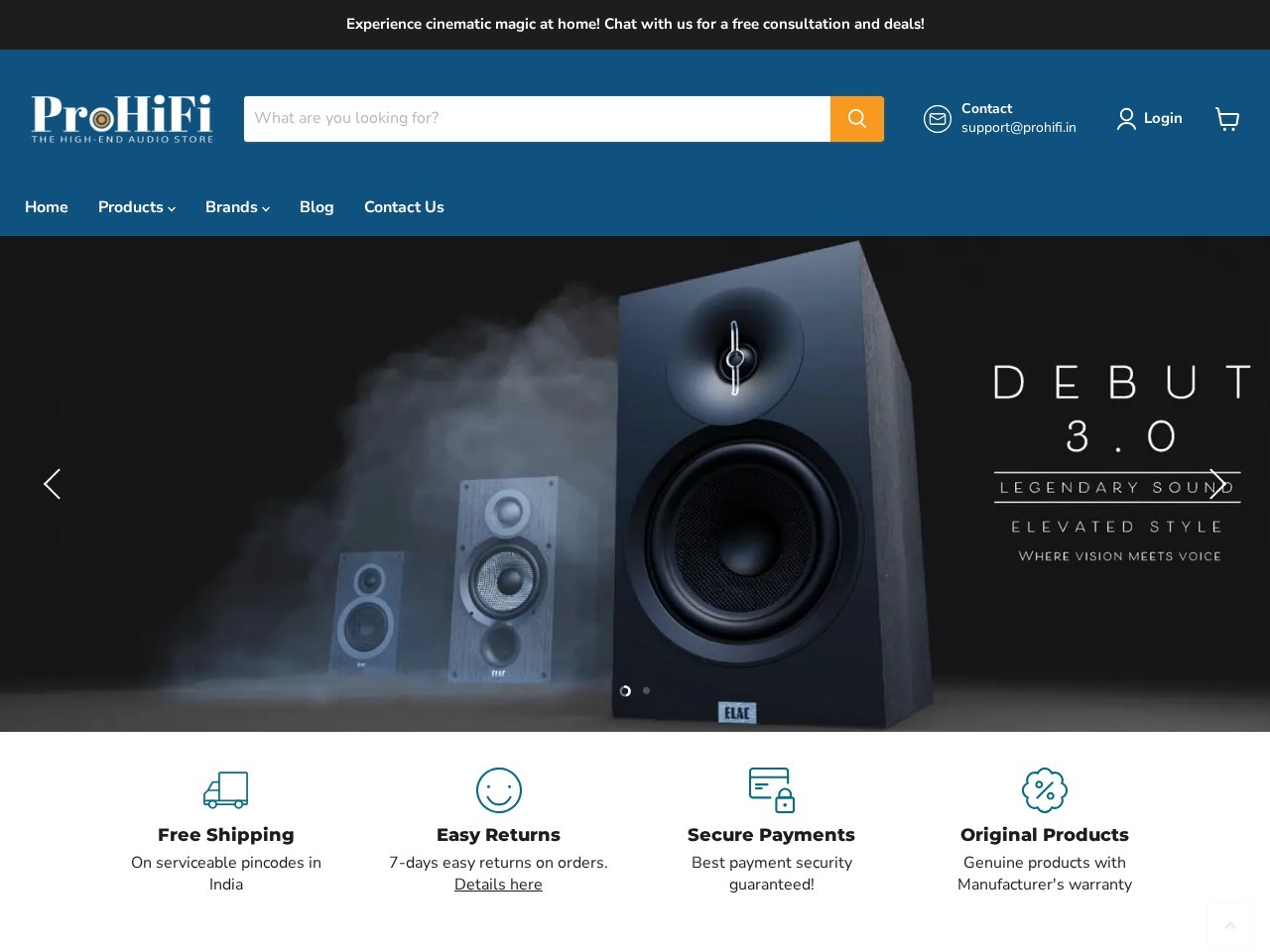 ProHiFi India - Home Theatre Store in Mumbai — Website Preview