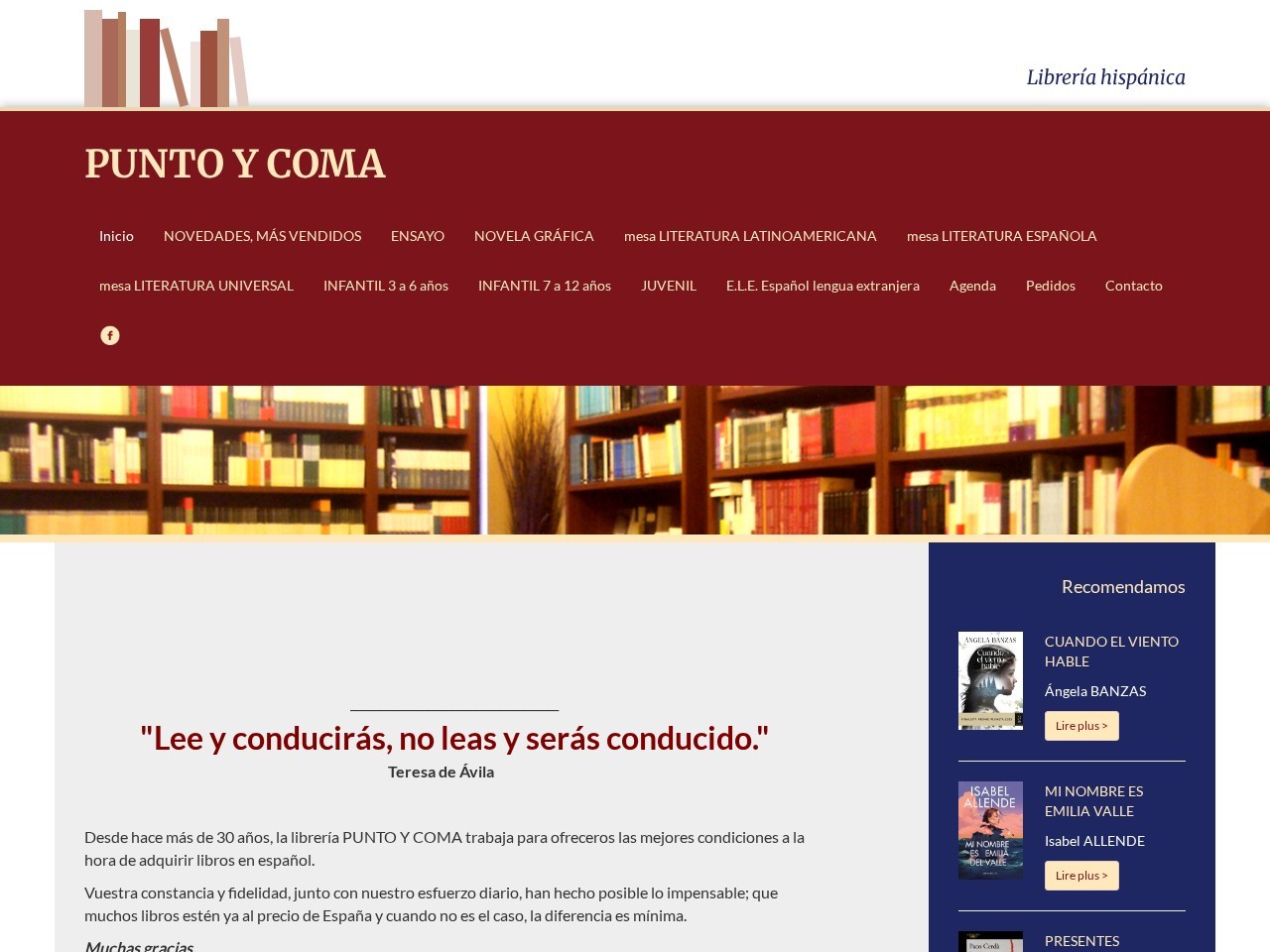 PUNTO Y COMA — Website Preview