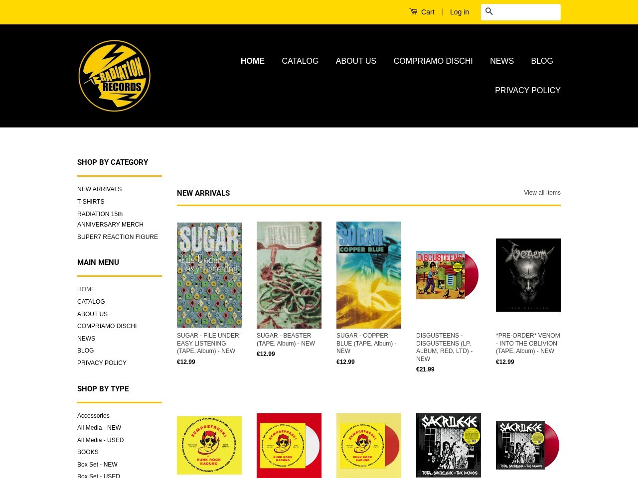 Radiation Records — Website Preview