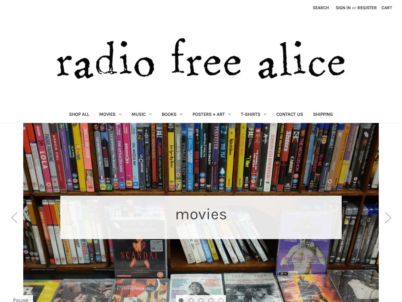 Radio Free Alice — Website Preview
