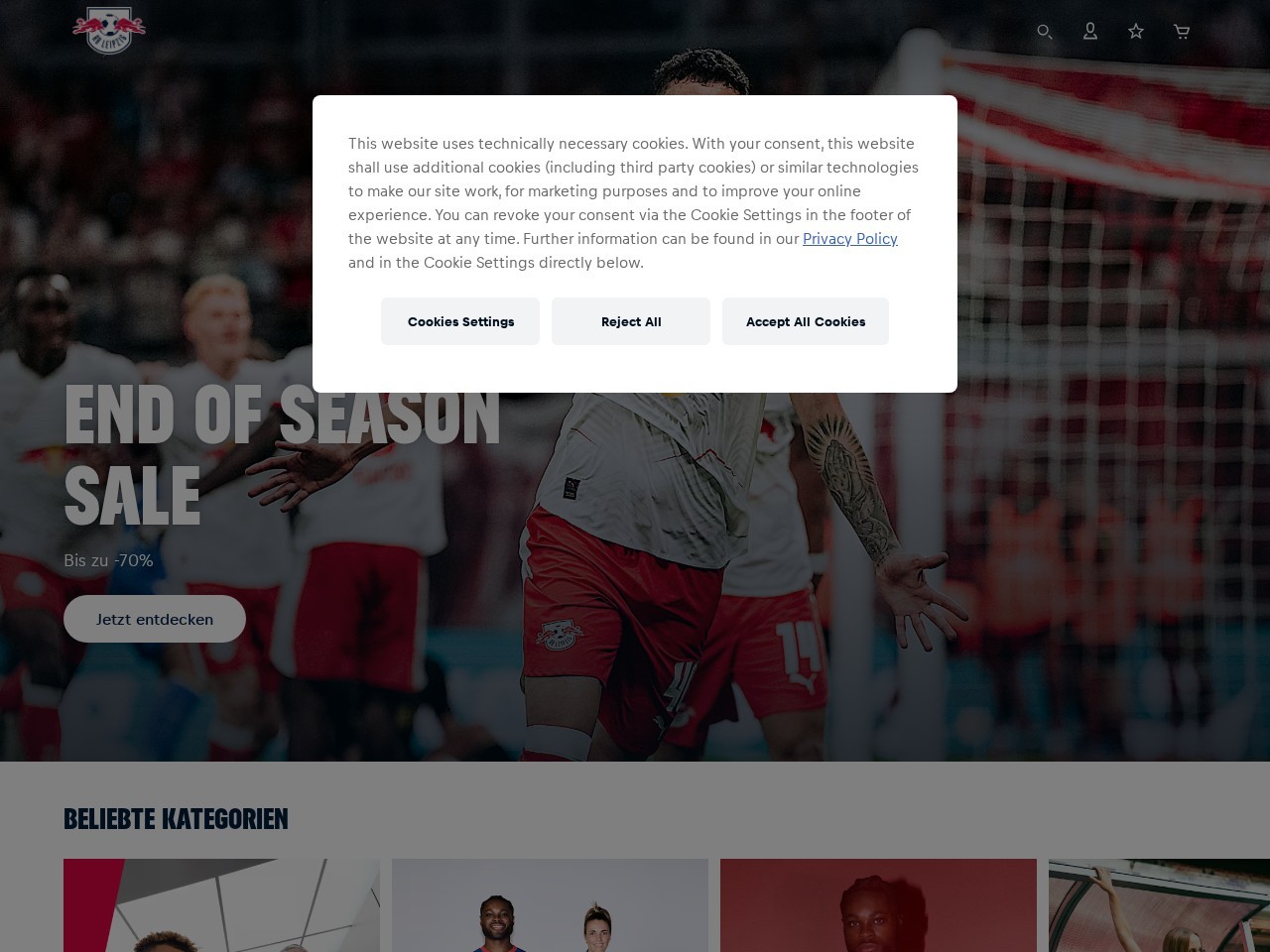 RB Leipzig Store — Website Preview