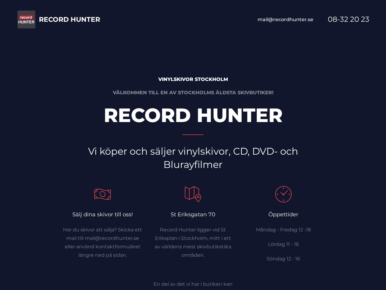 Record Hunter โ Website Preview