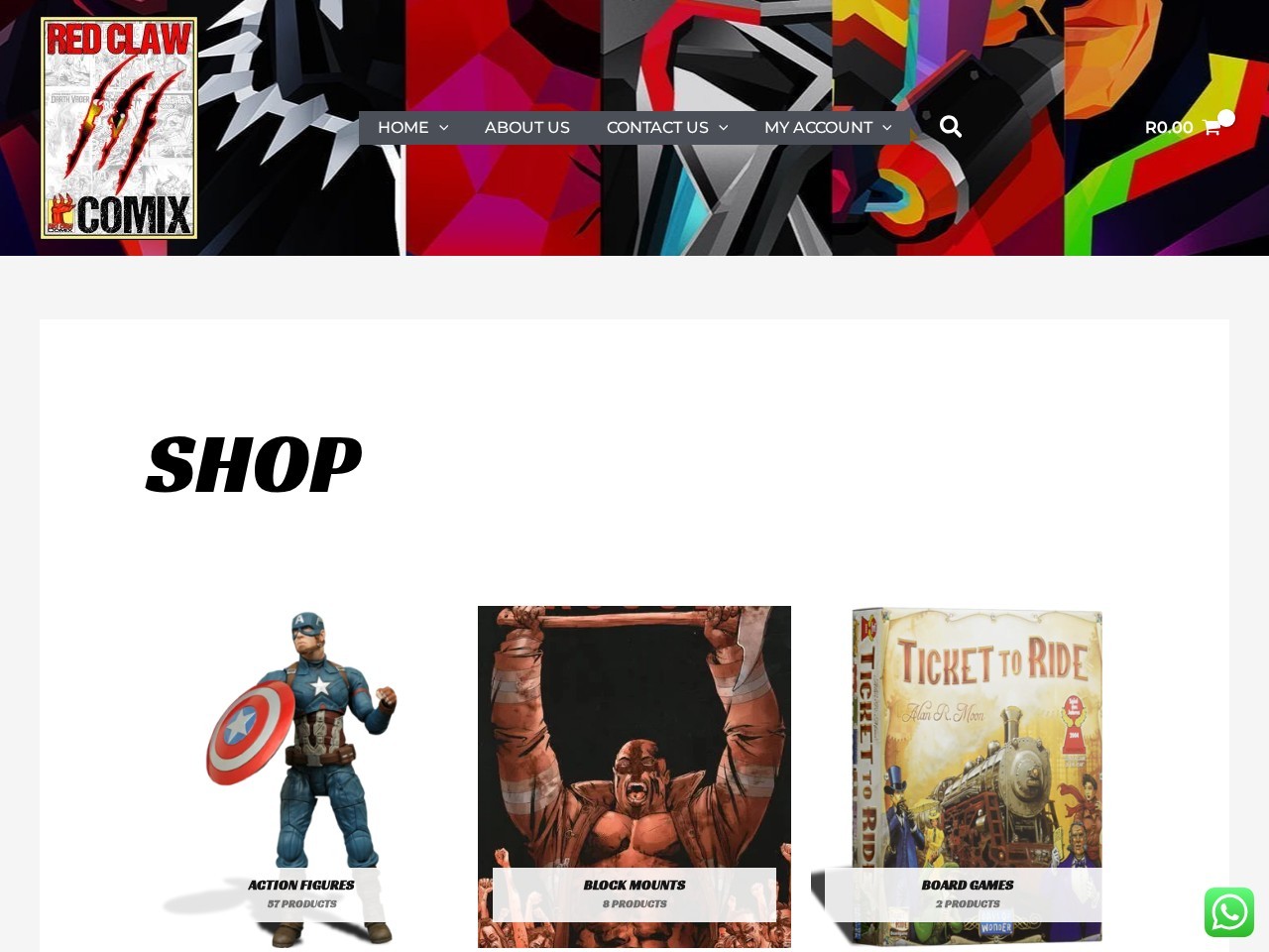 Red Claw Comix — Website Preview