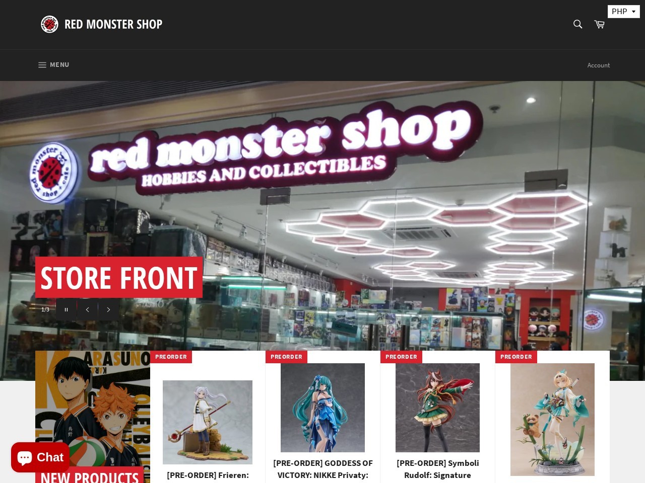 Red Monster Shop + Cafe — Website Preview
