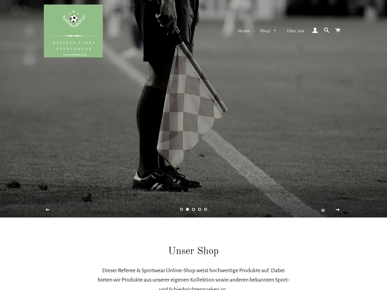 Referee Store Austria — Website Preview