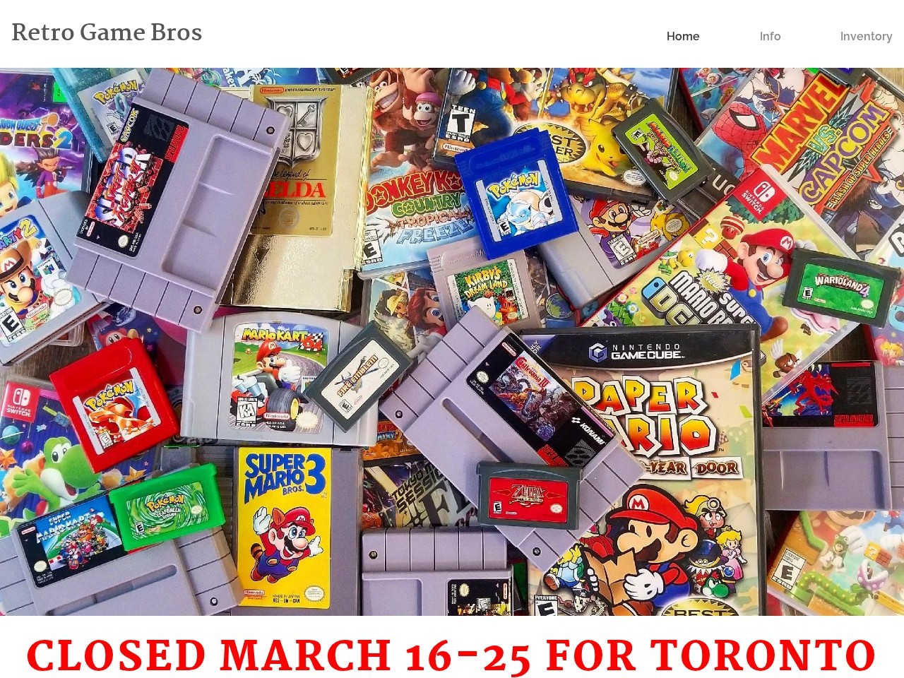 Retro Game Bros — Website Preview