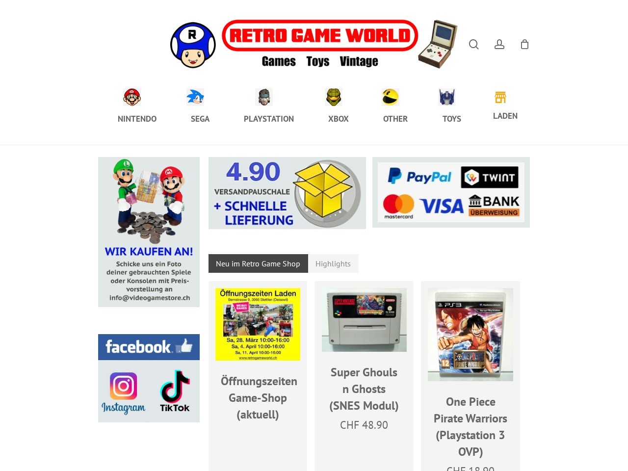Retro Game World — Website Preview