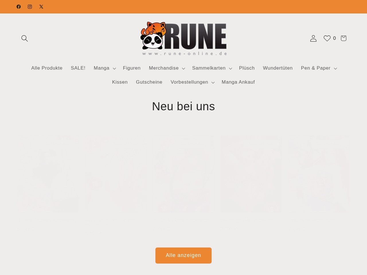 Rune Store Düsseldorf (Japanmeile) — Website Preview