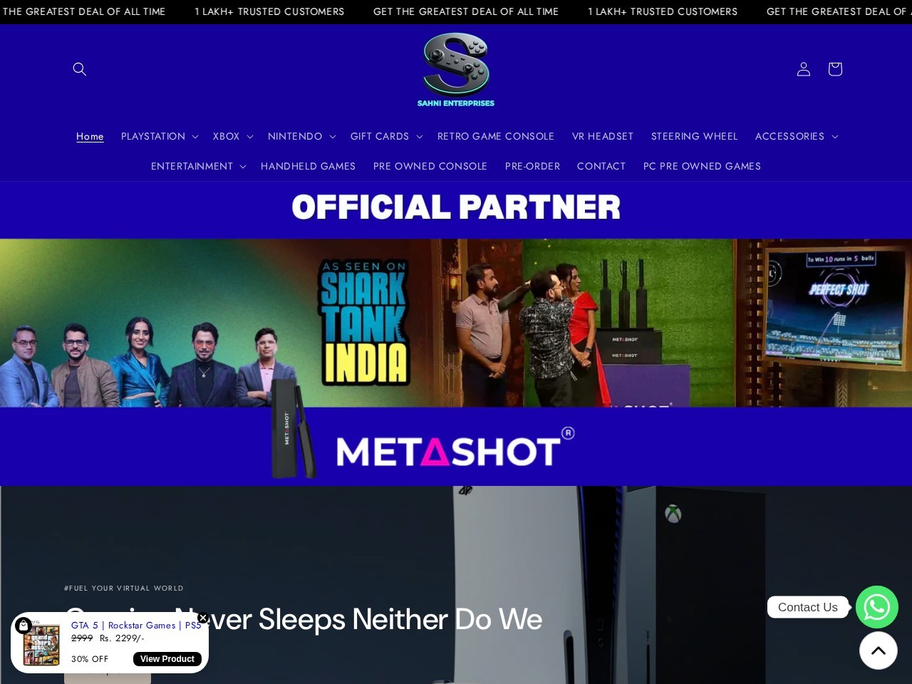 Sahni enterprises playstation store — Website Preview