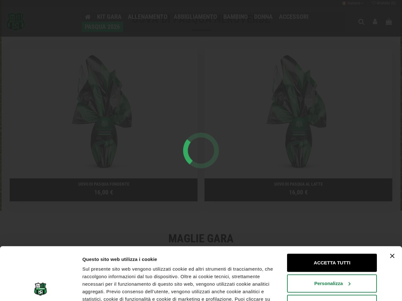 Sassuolo Calcio Official Store — Website Preview