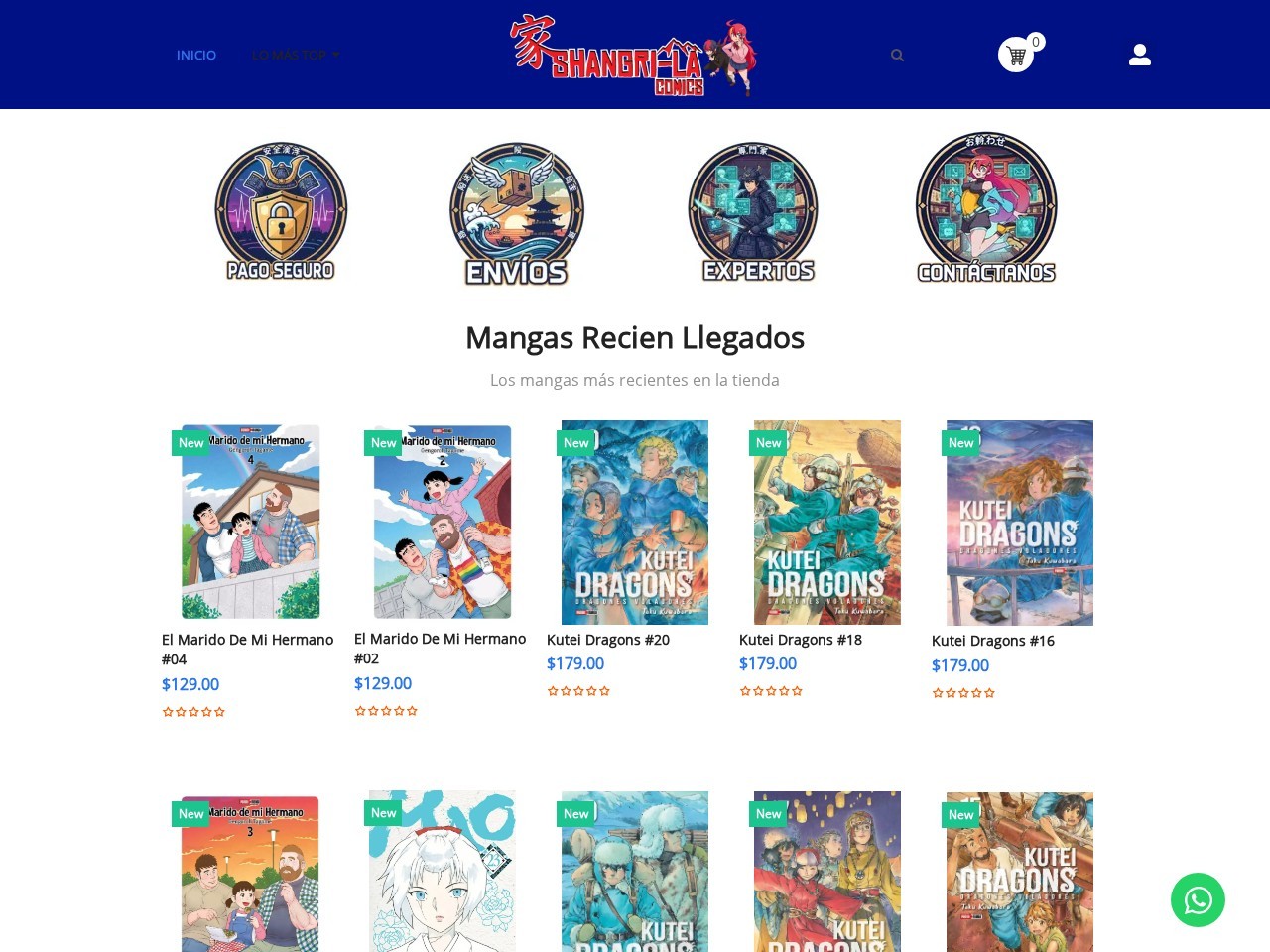 Shangrila Comics — Website Preview