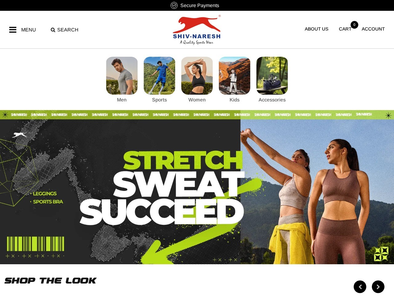 Shiv Naresh Sports Kirti Nagar — Website Preview
