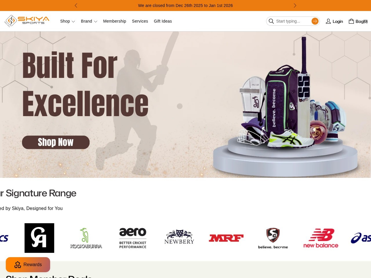 Skiya Sports — Website Preview