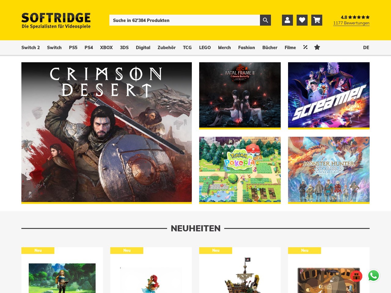 SOFTRIDGE AG — Website Preview