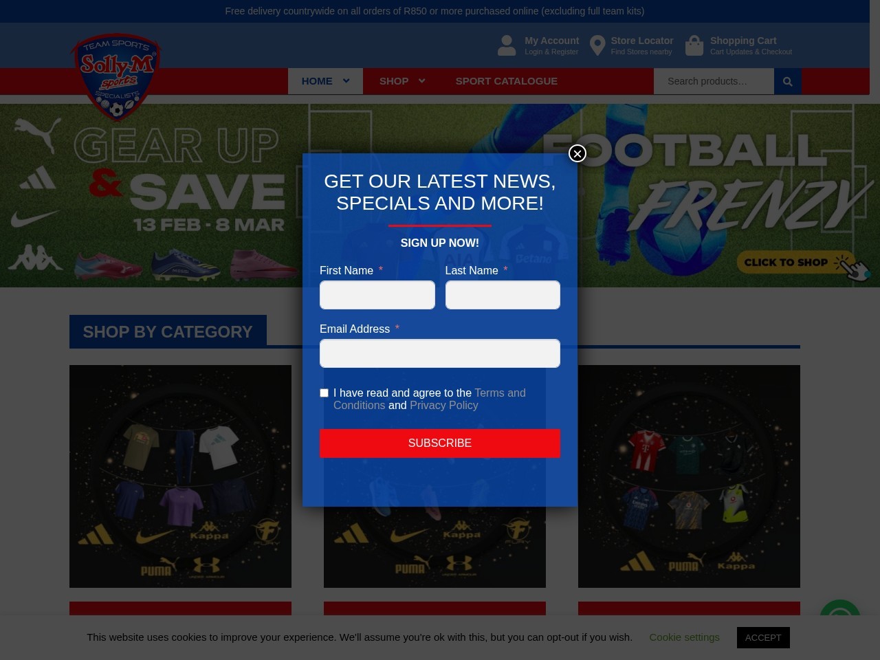 Solly M Sports — Website Preview