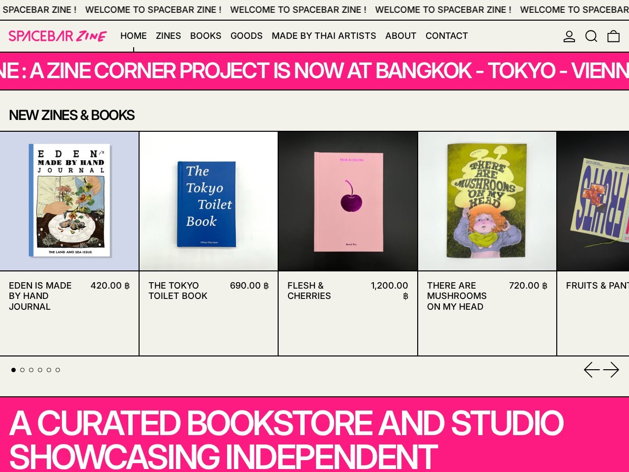 SPACEBAR ZINE : BANGKOK — Website Preview