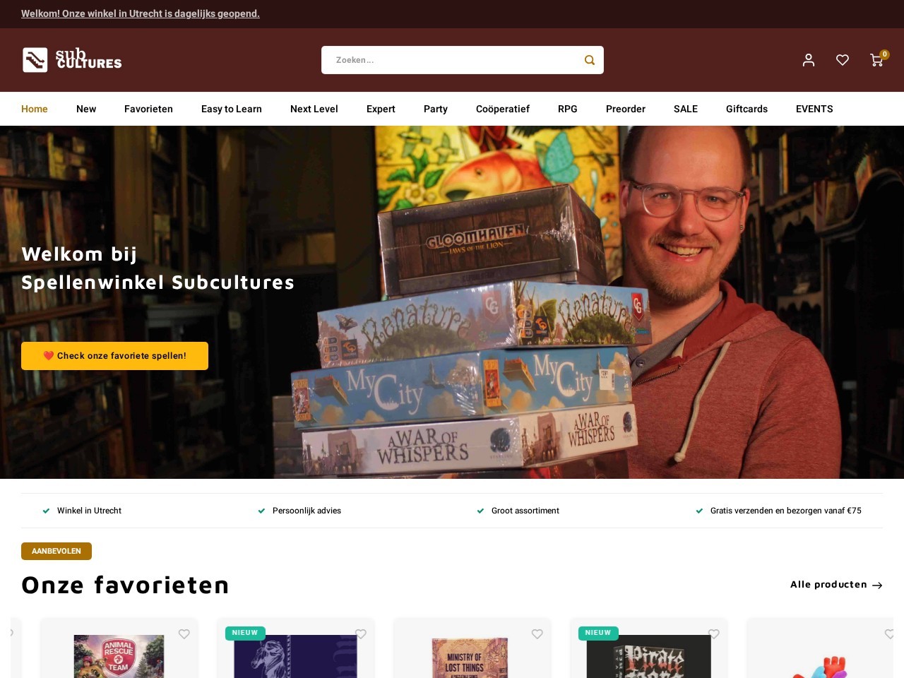 Spellenwinkel Subcultures — Website Preview