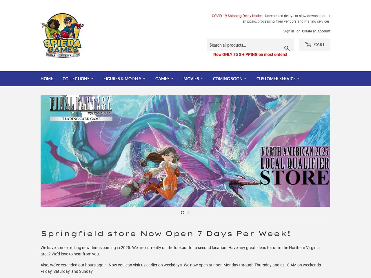 Spieda Games (On the Second Floor) — Website Preview