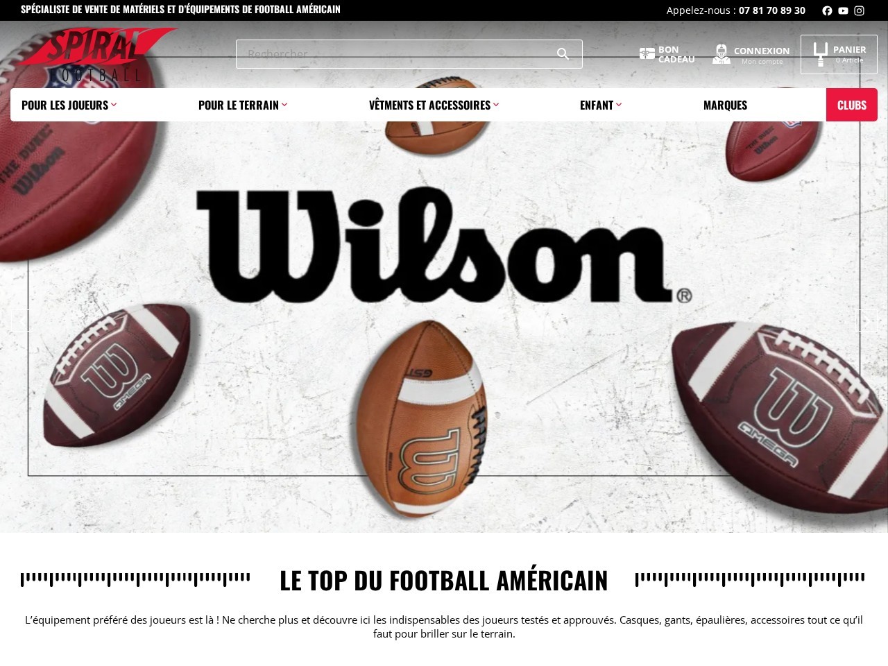 Spiral Football Showroom — Website Preview