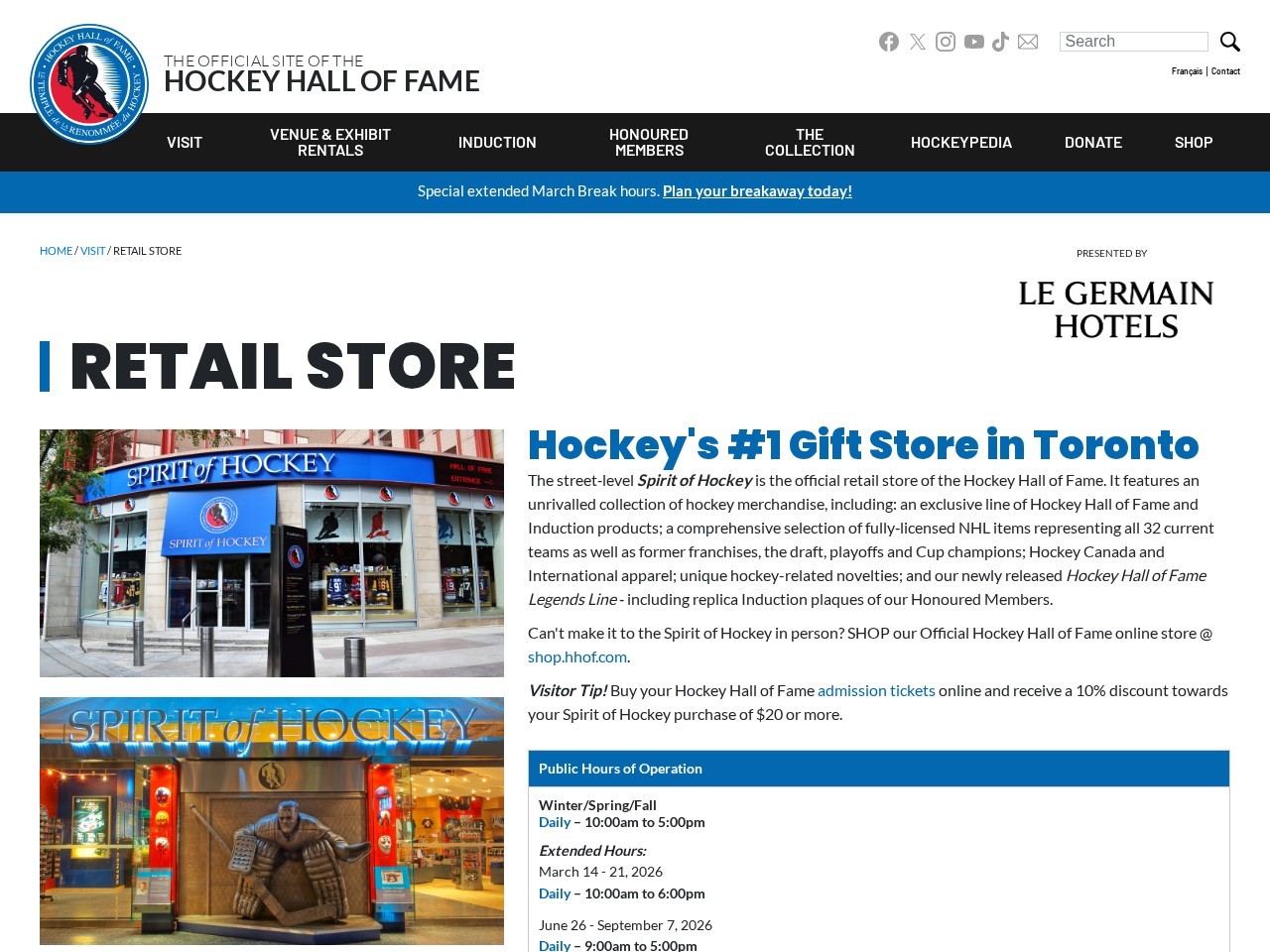 Spirit of Hockey — Website Preview