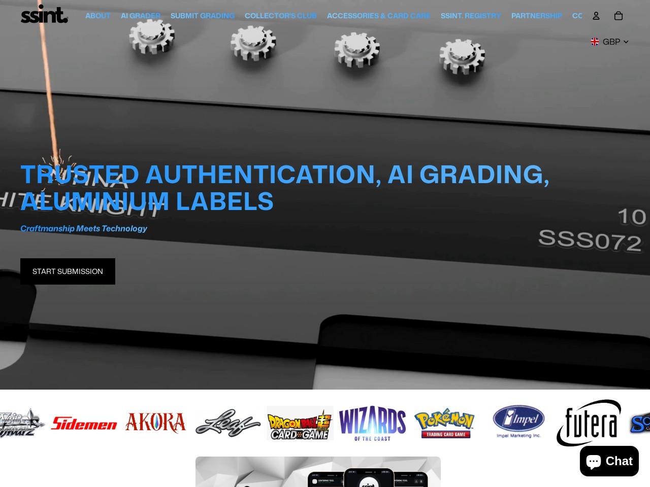 SSINT GRADING - UK TCG CARD GRADING — Website Preview