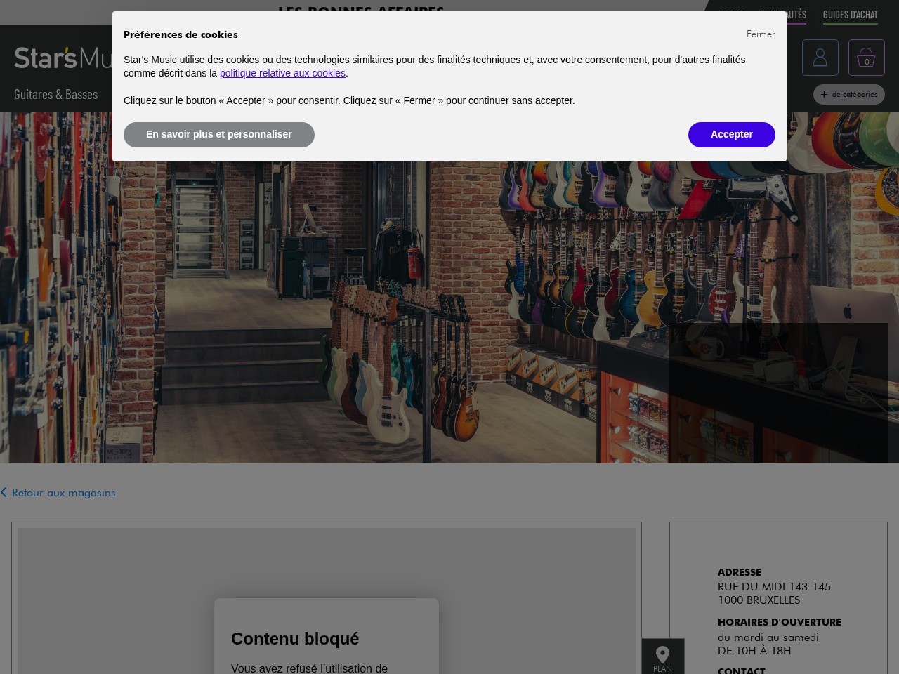 Star's Music Brussel — Website Preview