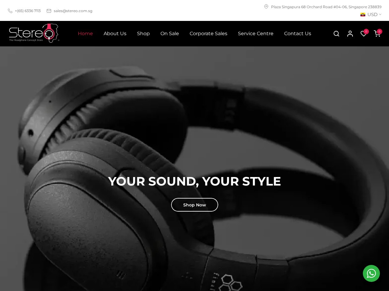 Stereo - The Headphone Concept Store @ Plaza Singapura — Website Preview
