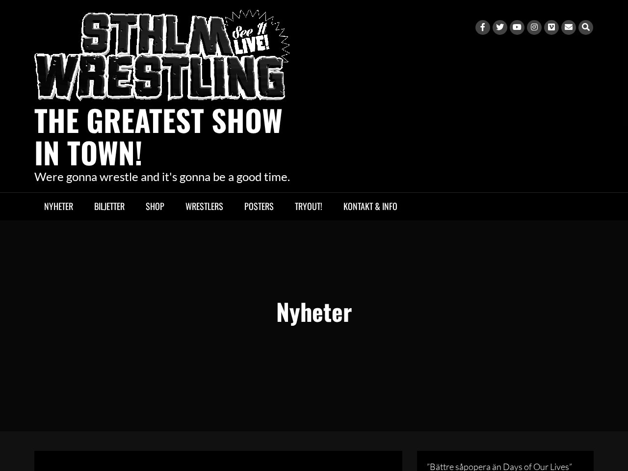 STHLM Wrestling — Website Preview