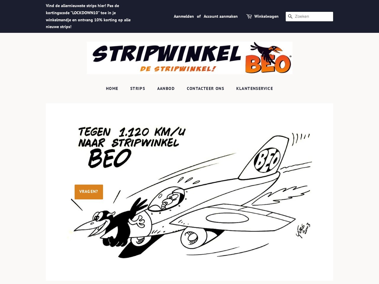 Stripwinkel Beo — Website Preview