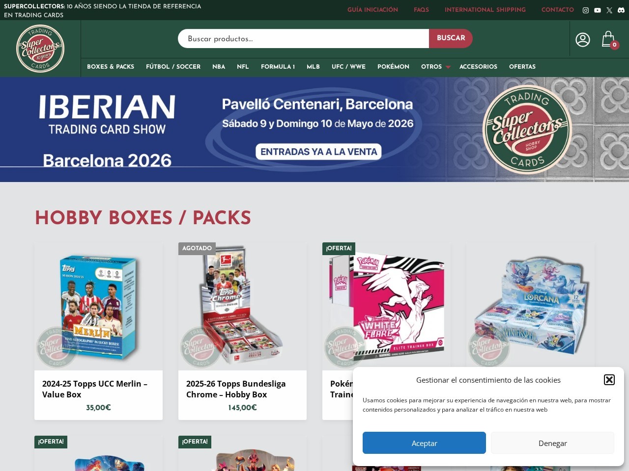 SuperCollectors | Tienda de cartas coleccionables — Website Preview