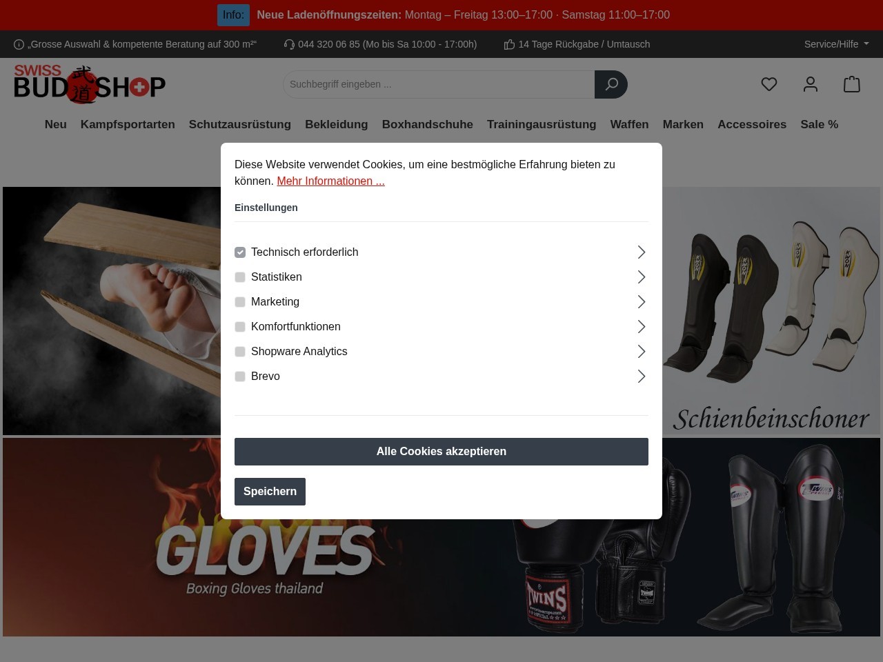 Swiss-Budoshop - Budo Shop & Martial Arts Store — Website Preview