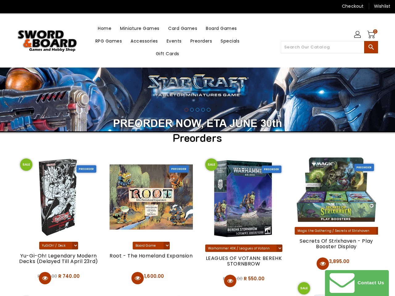 Sword & Board โ Website Preview