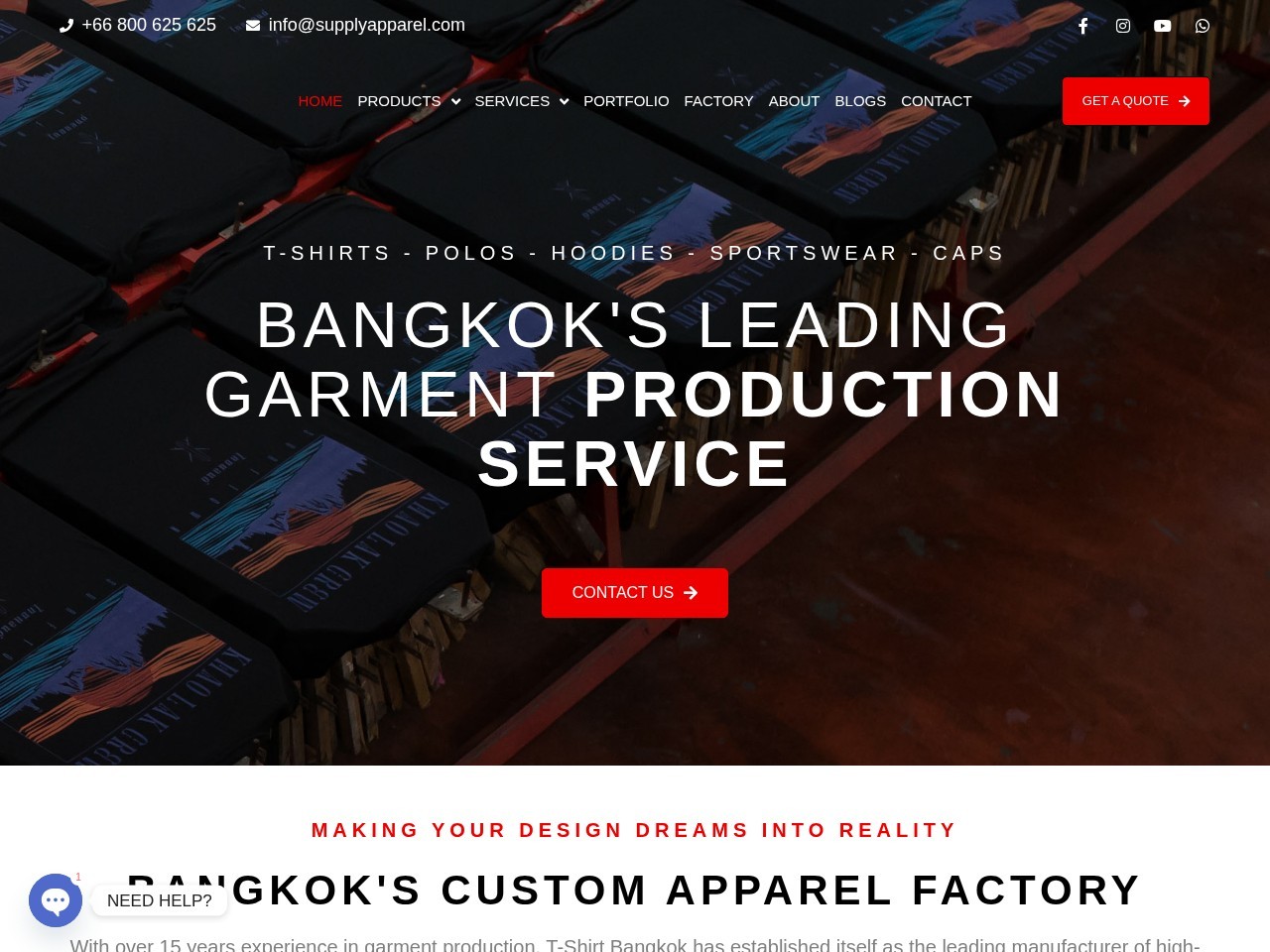 T-shirt Thailand — Website Preview