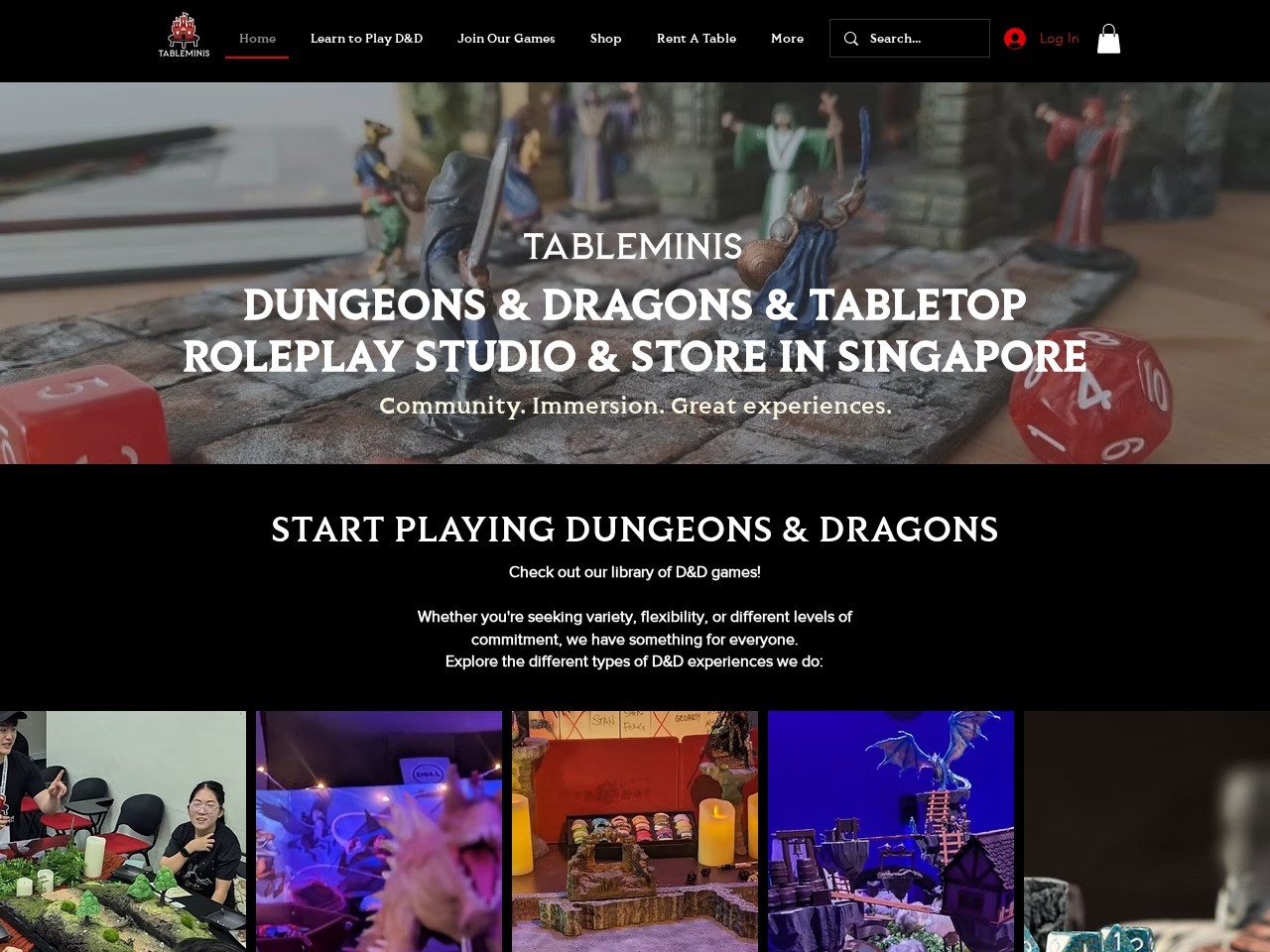 TableMinis — Website Preview