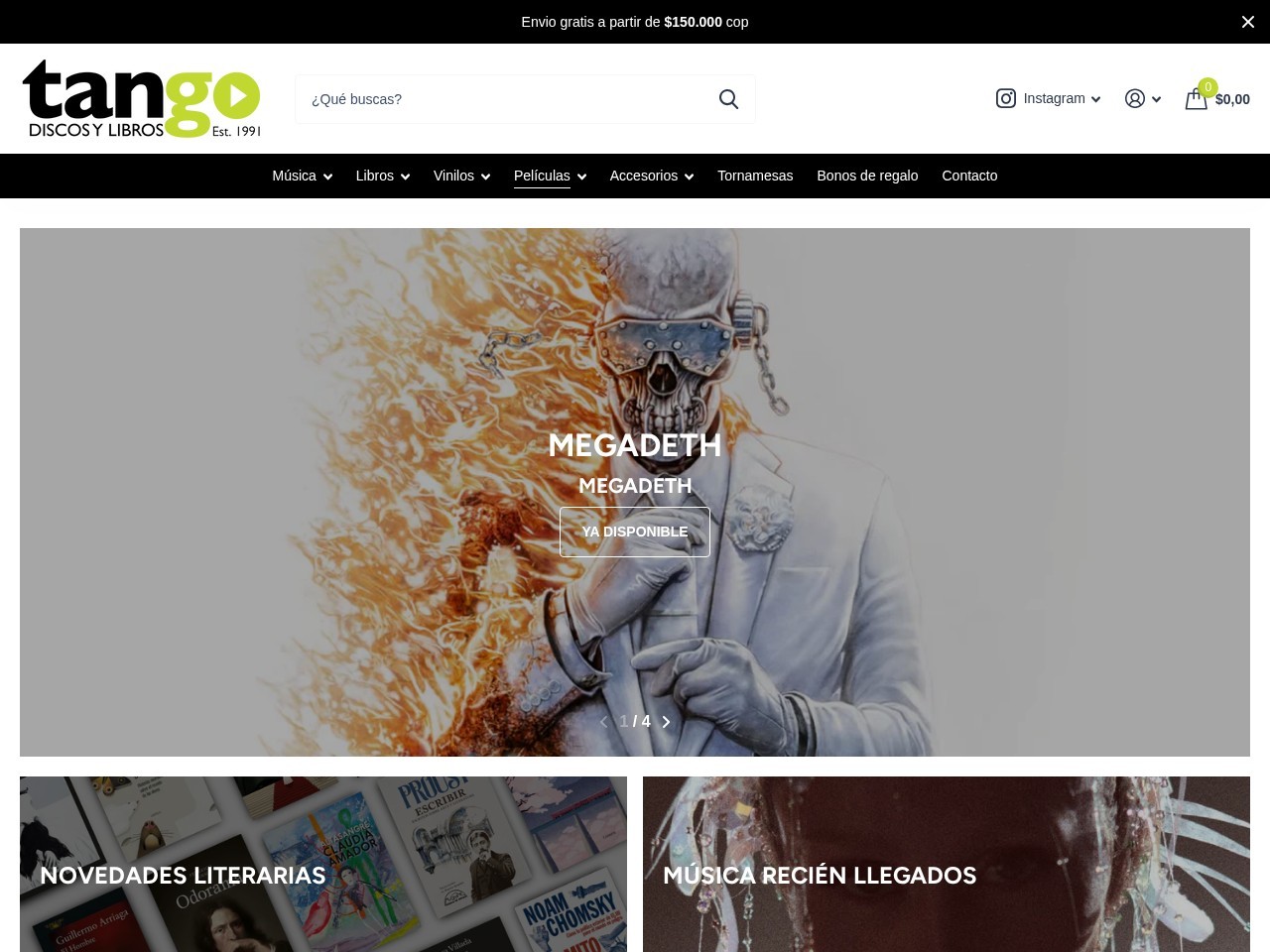 Tango Books and Records — Website Preview