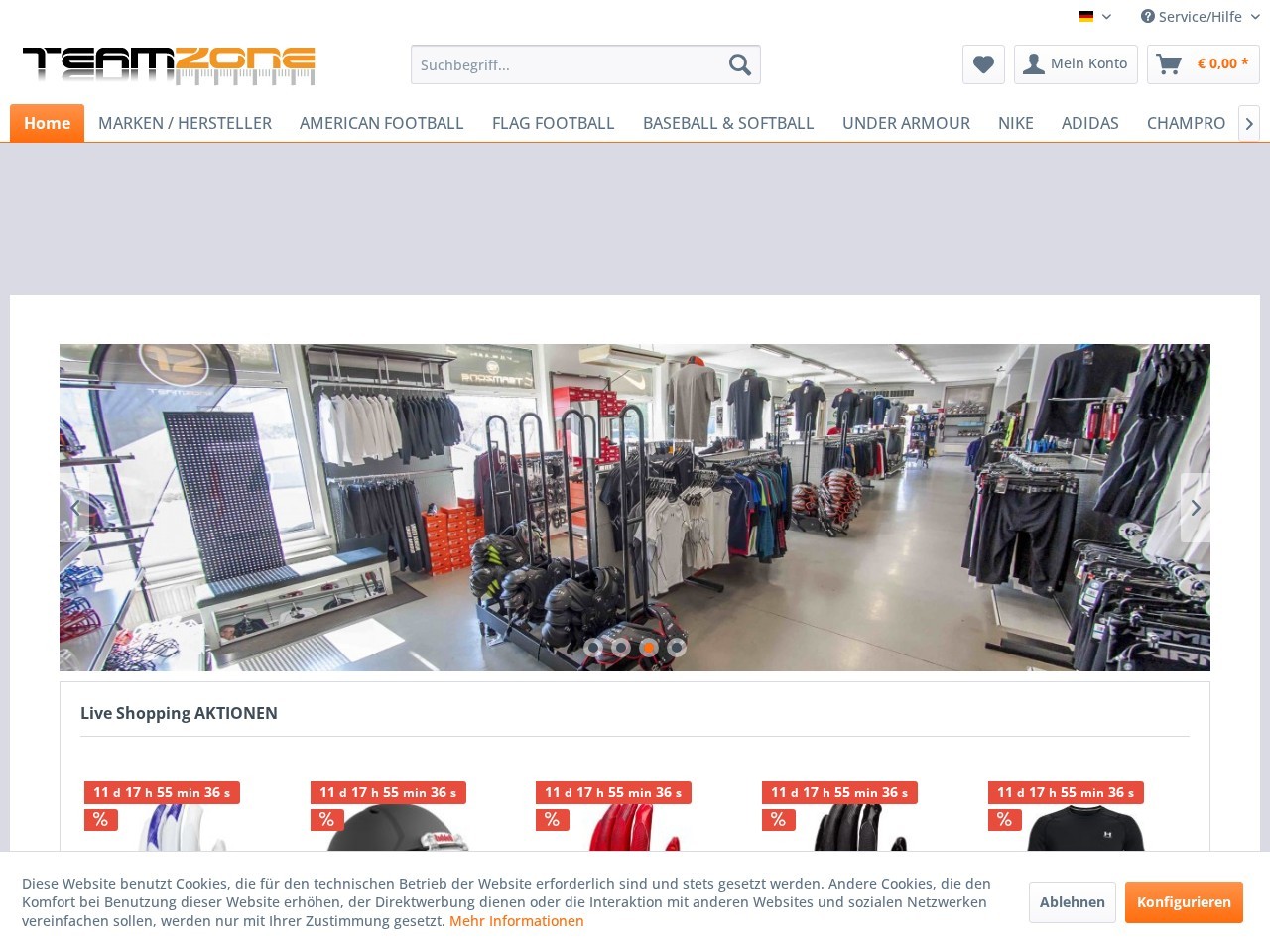 Team Zone Football Shop — Website Preview