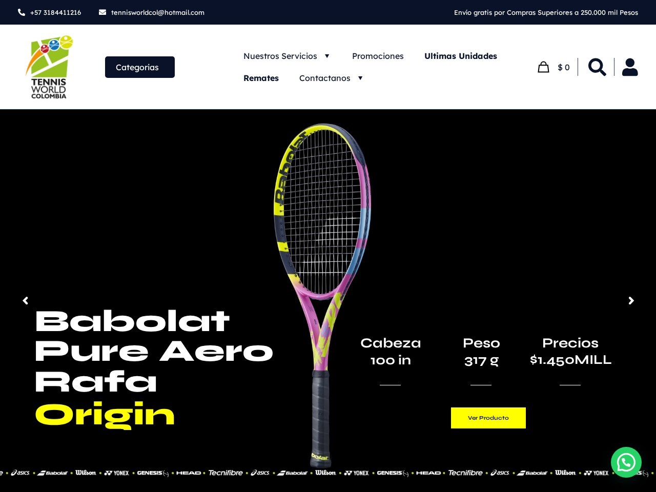 TENNIS WORLD COLOMBIA โ Website Preview