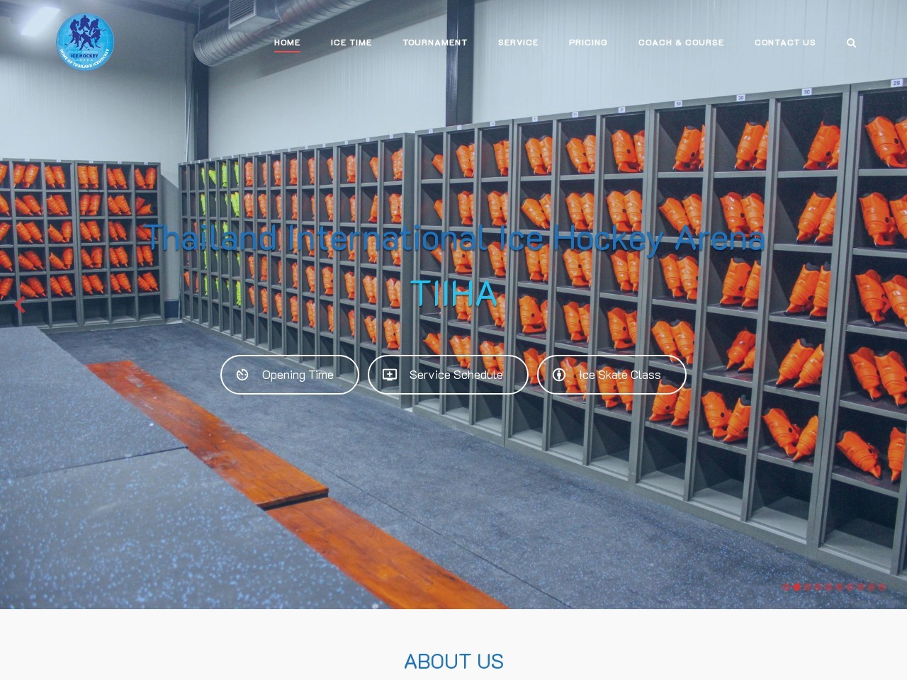 Thailand International Ice Hockey Arena — Website Preview