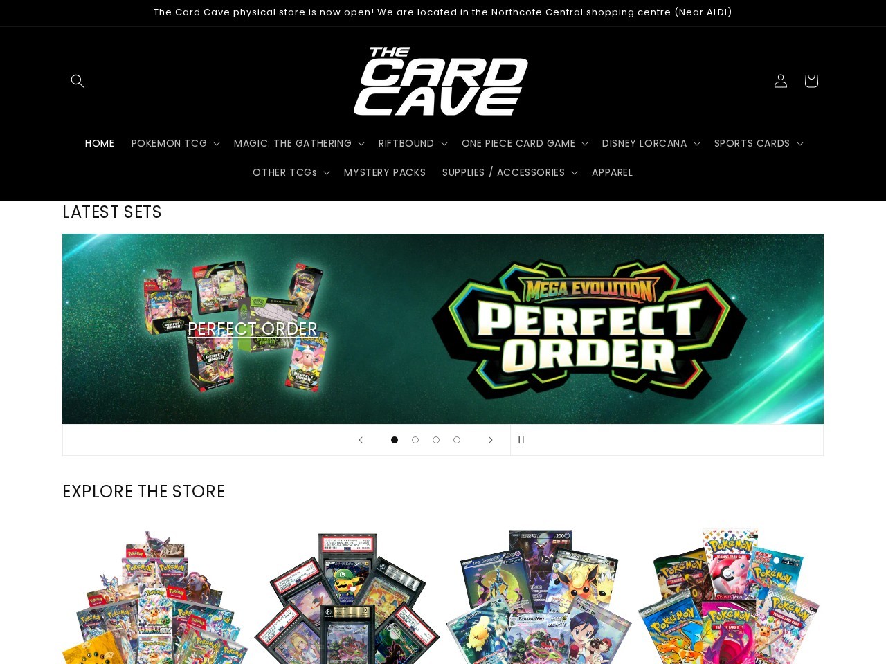 The Card Cave — Website Preview