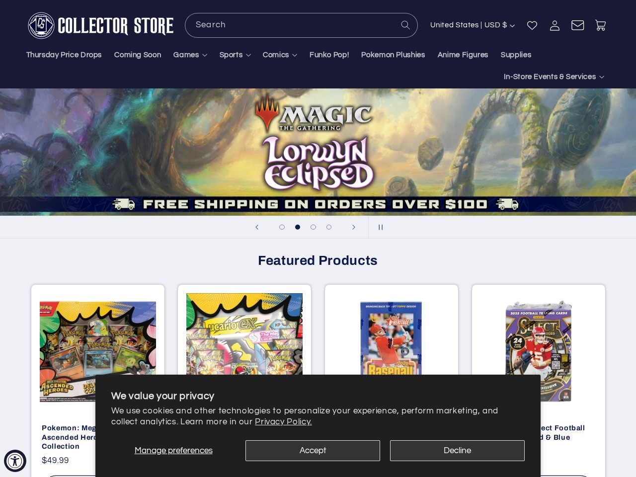 The Collector Store LLC — Website Preview