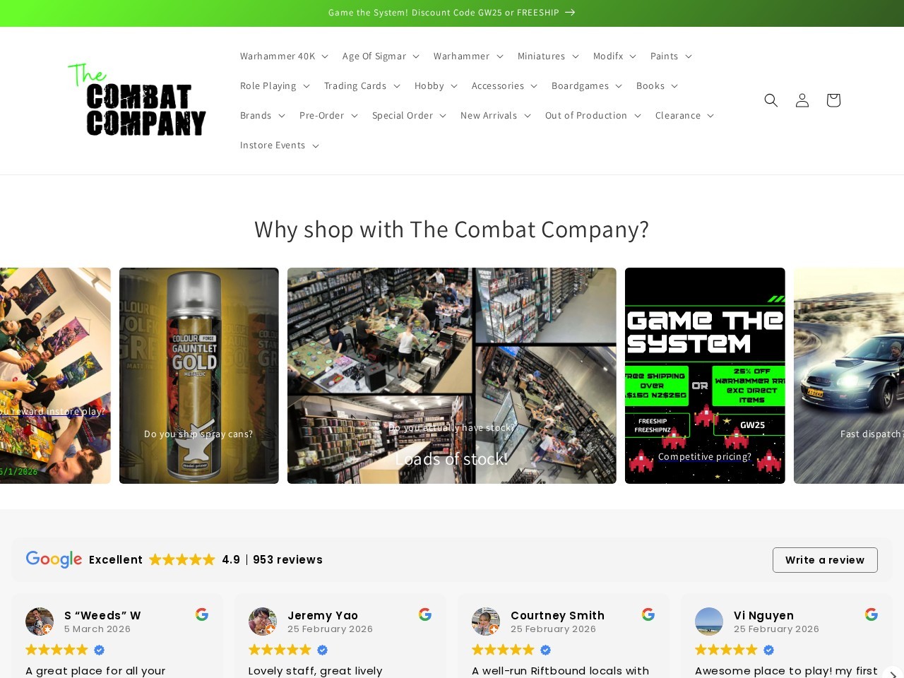 The Combat Company — Website Preview