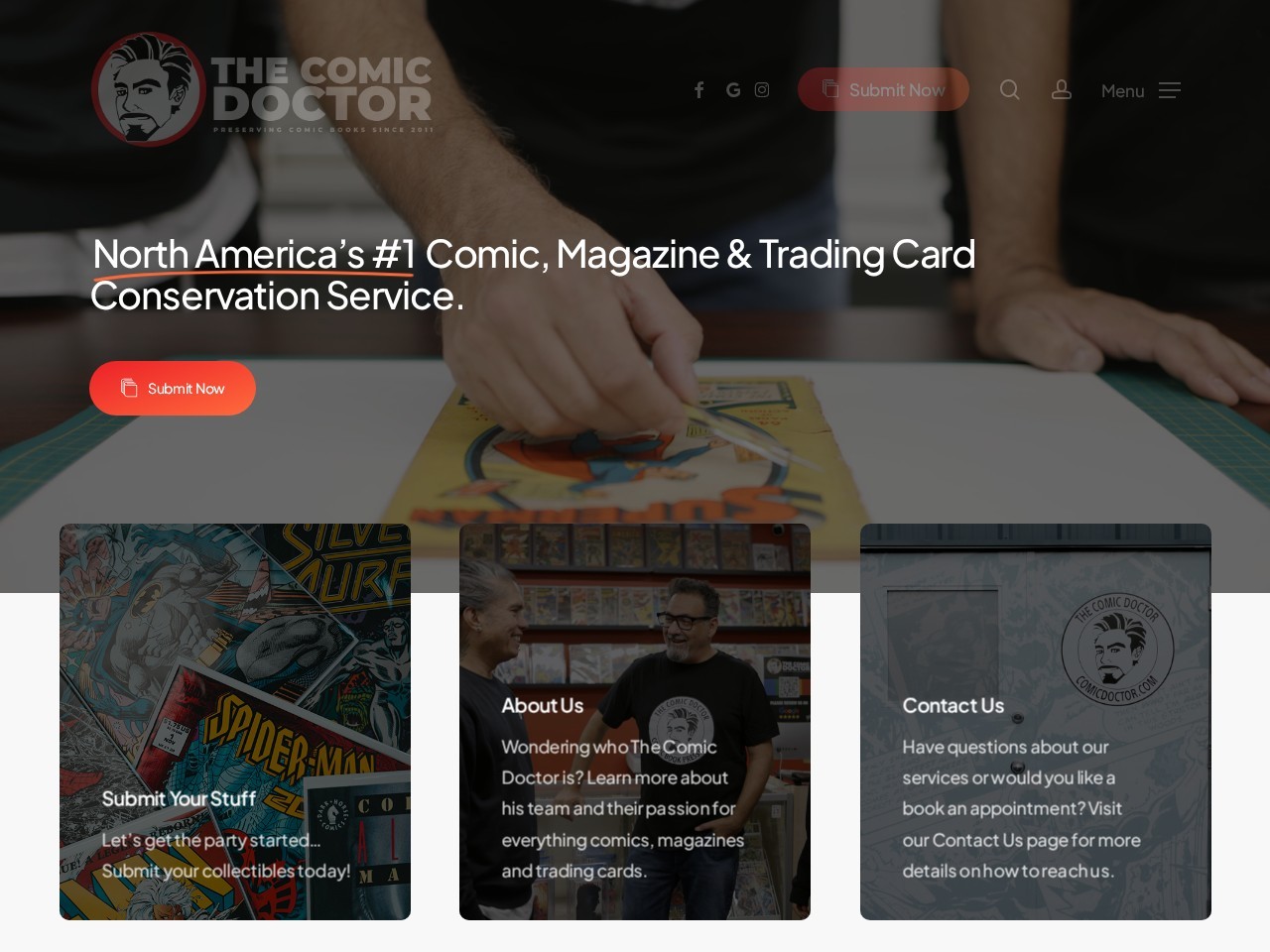 The Comic Doctor Inc — Website Preview