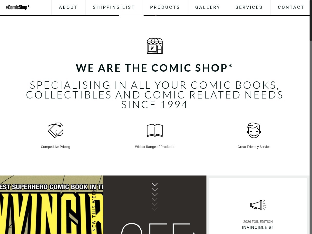 The Comic Shop Liverpool — Website Preview