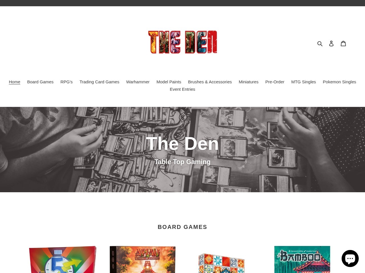 The Den — Website Preview