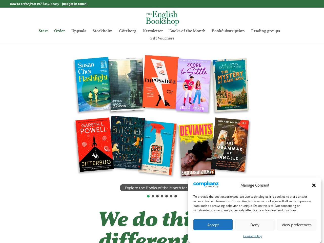 The English Bookshop — Website Preview