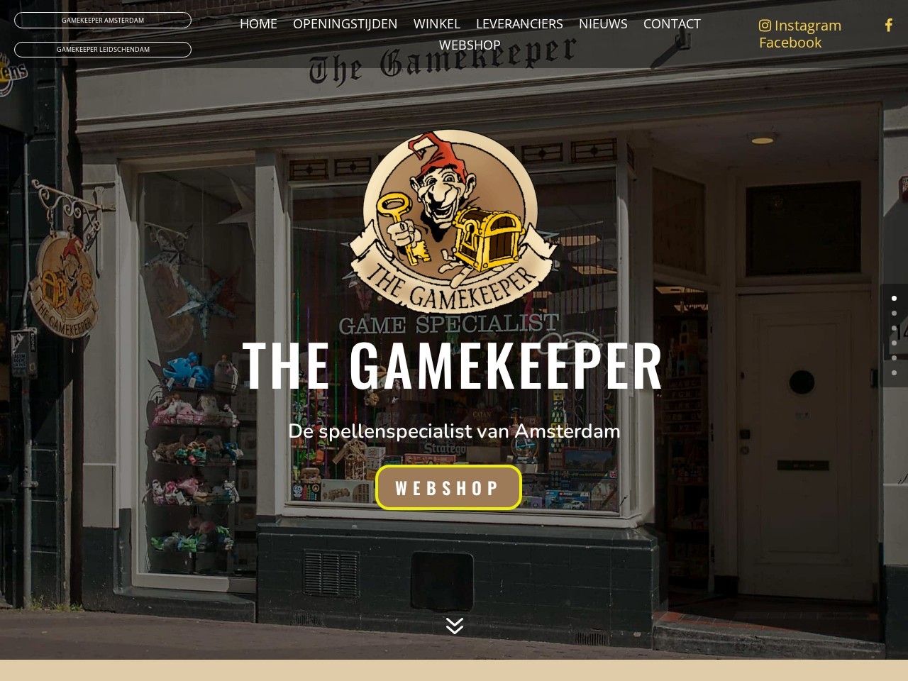 The Gamekeeper — Website Preview