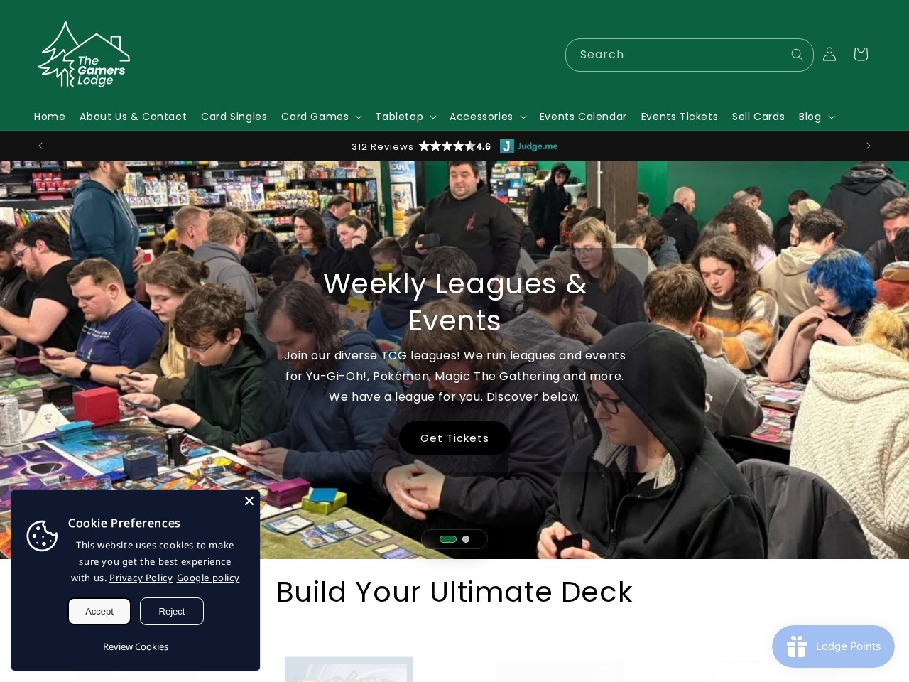 The Gamers Lodge — Website Preview