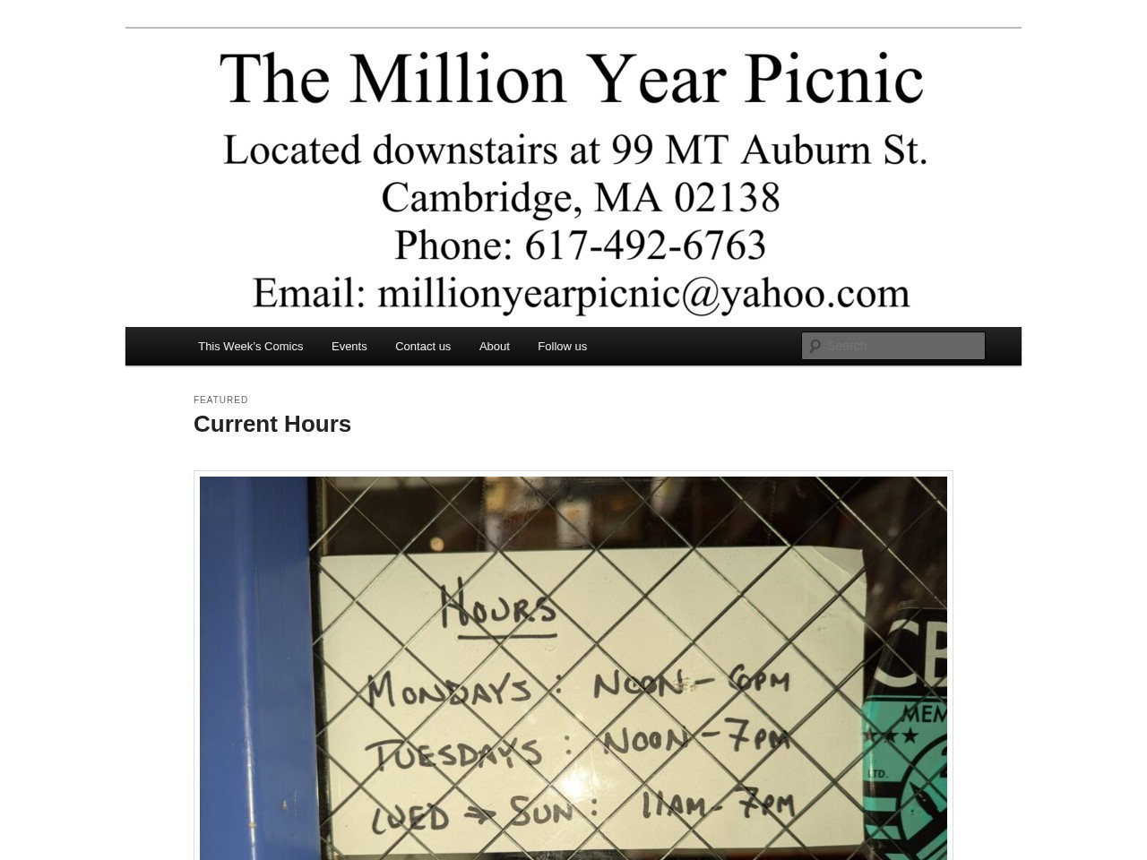 The Million Year Picnic — Website Preview