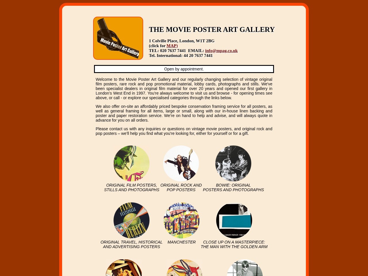 The Movie Poster Art Gallery — Website Preview